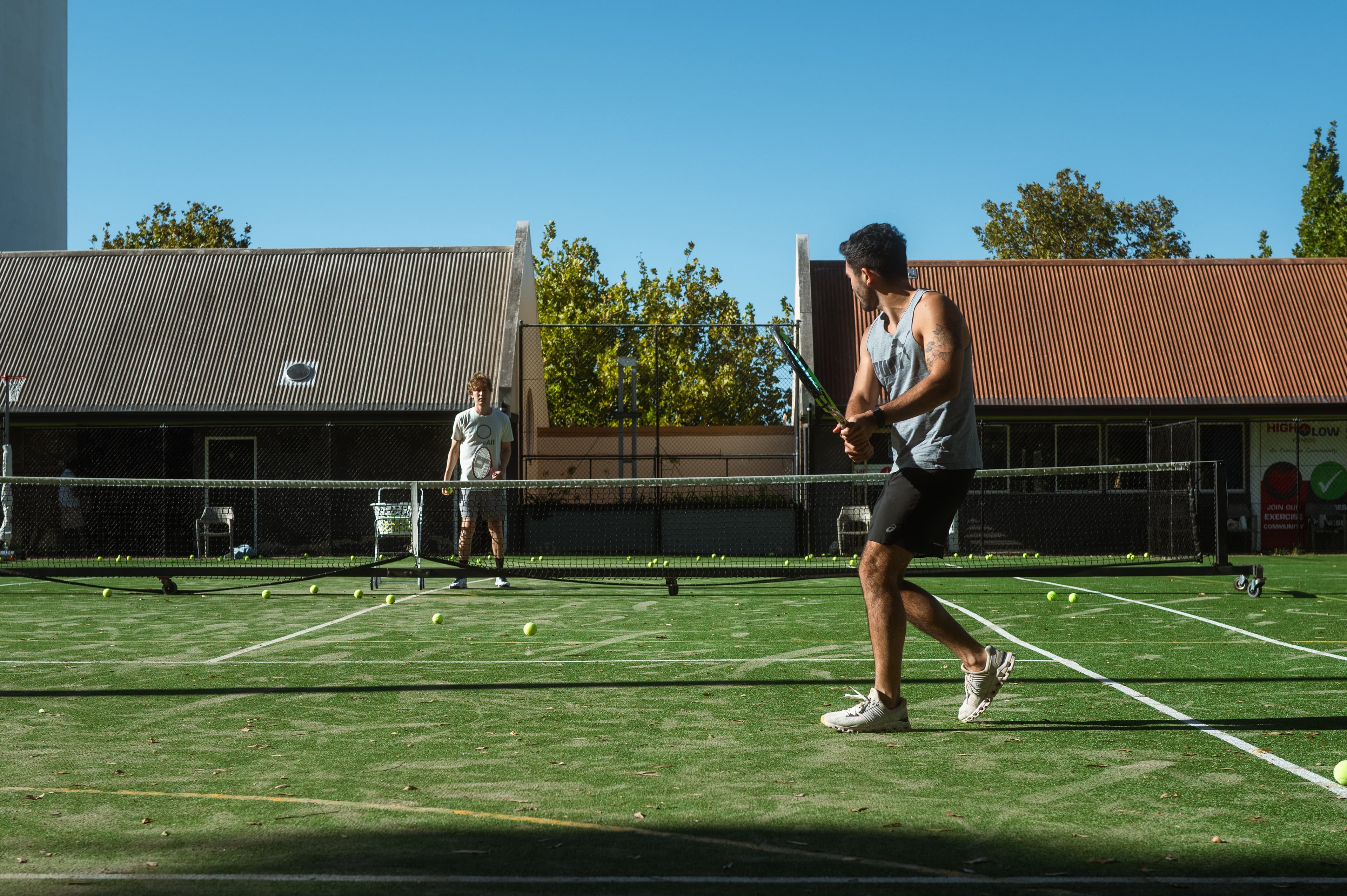 Private tennis coaching session at LoveAll Tennis, North Sydney